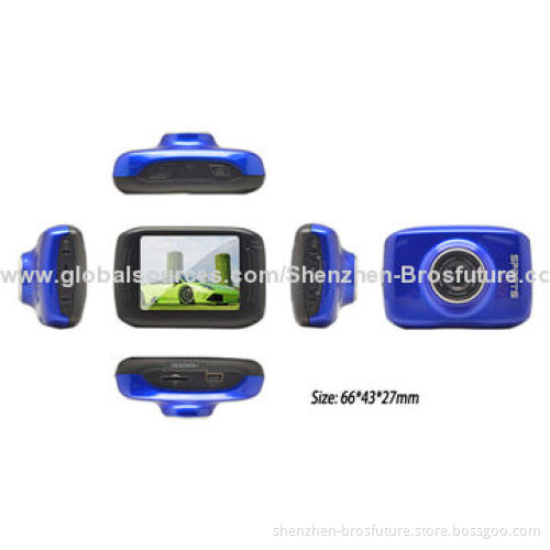 720P 2.0-inch TFT Touch Screen Waterproof Loop Recording Mini Outdoor Sports Cameras, 66*43*27mm